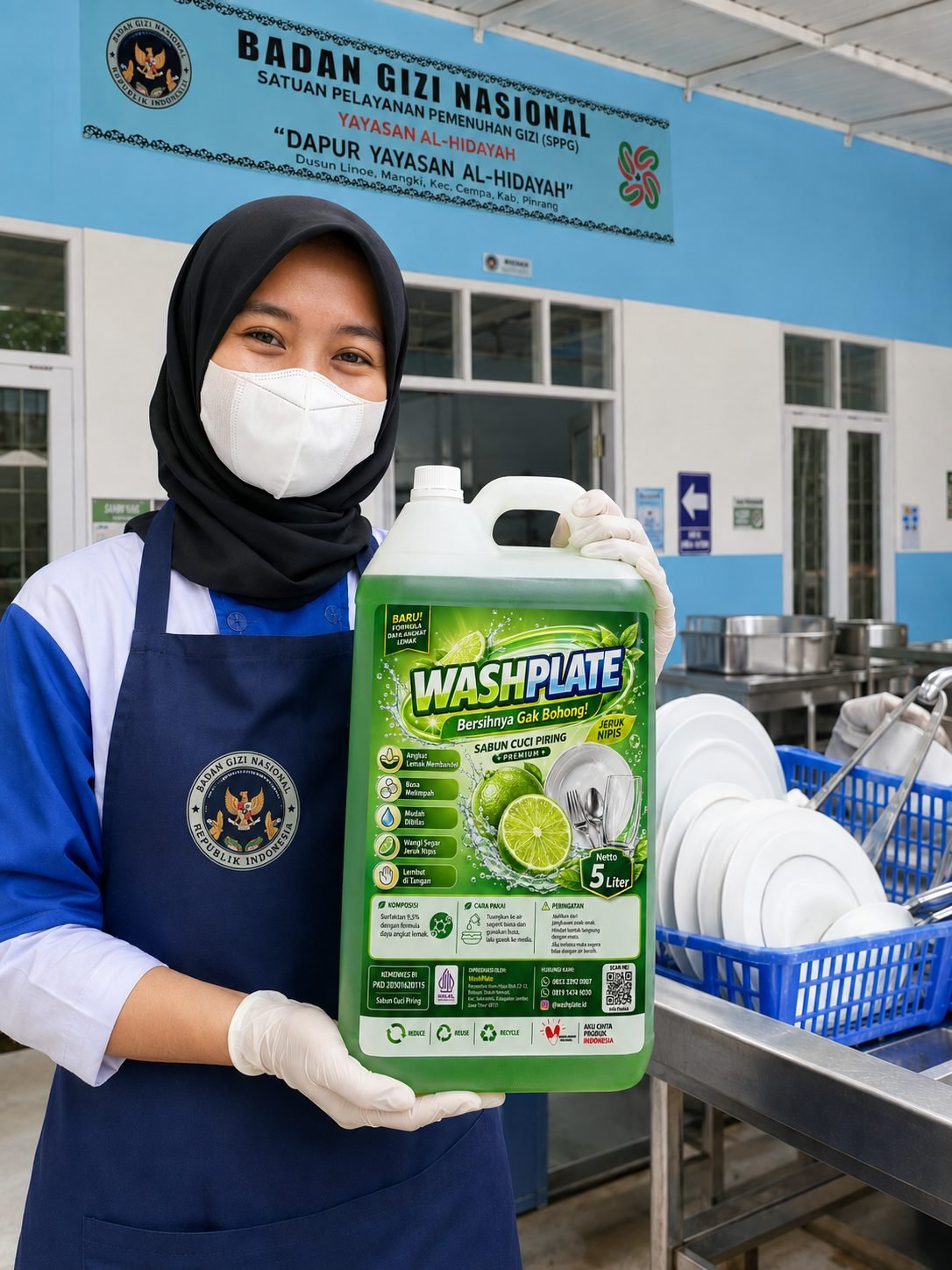 WashPlate dipakai di dapur MBG